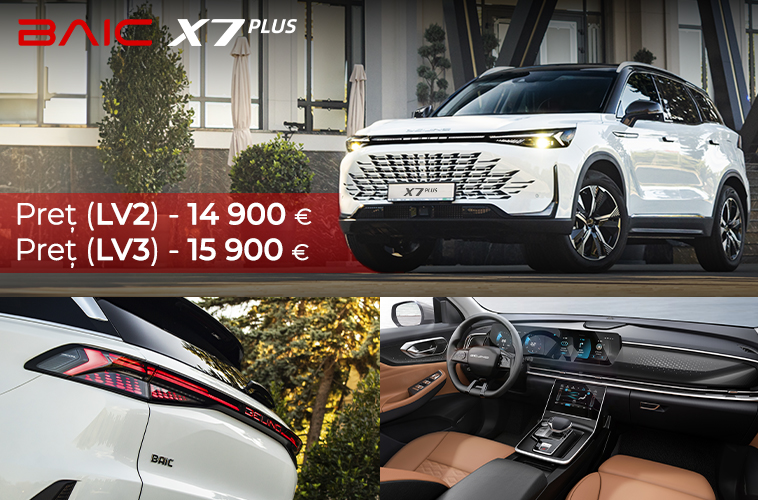 BAIC X7 Plus – statut și rafinament la un preț accesibil